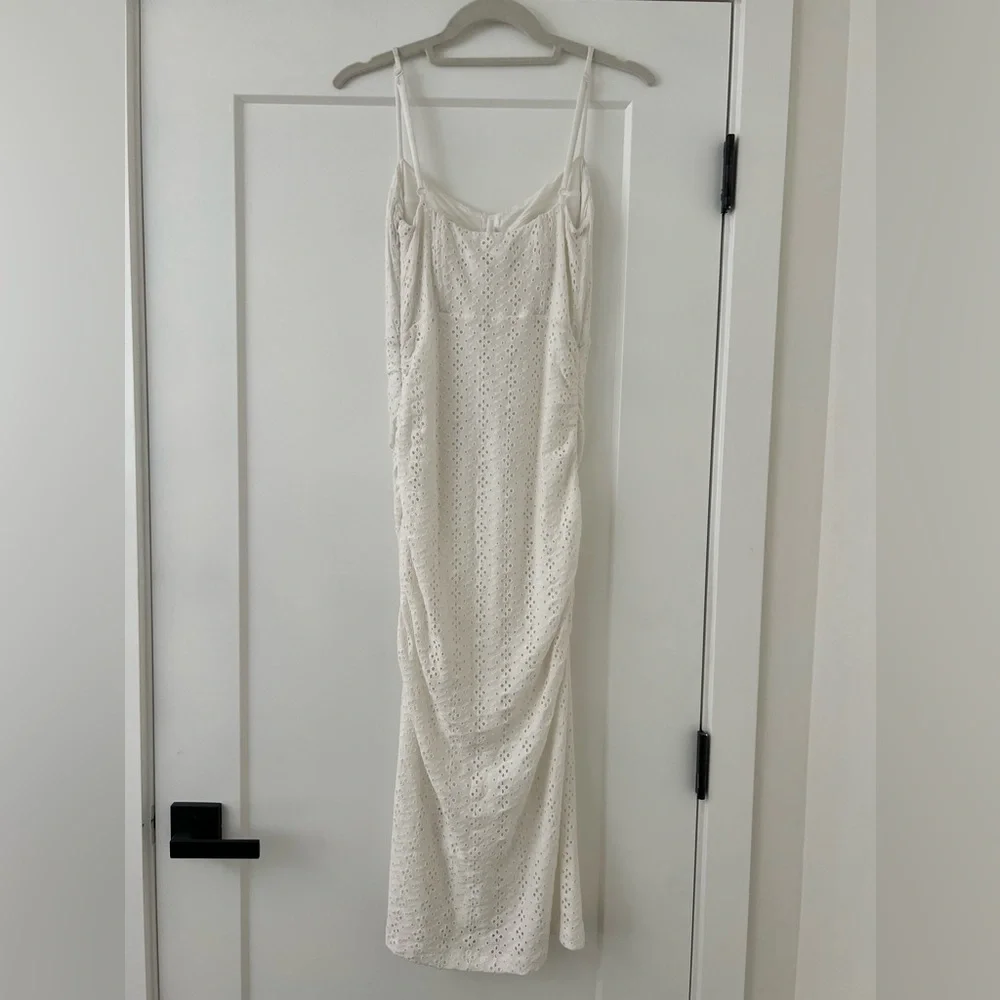 jonathan simkhai Moira Broderie Anglaise Midi Dress - Picture 4 of 6